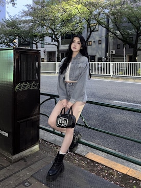 「GYDA（ジェイダ）のアイテム」を使った、maiさん（レディース・167cm）の春コーディネート