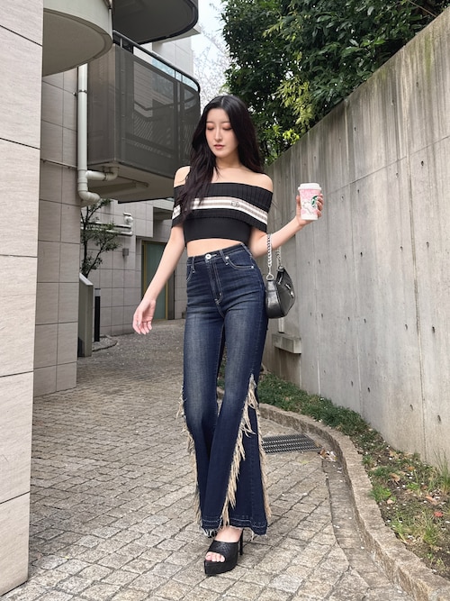 セール】SymmetryGYDAオフショルニットトップス（Tシャツ