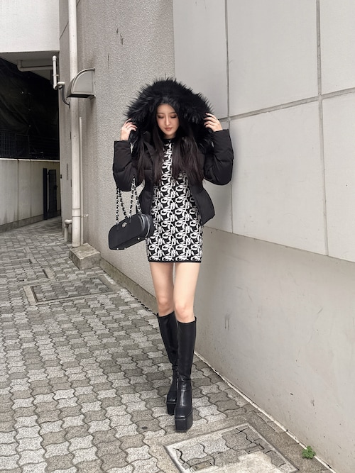 GDベルト付きショートダウンコート