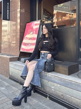 「GYDA（ジェイダ）のアイテム」を使った、maiさん（レディース・167cm）の冬コーディネート