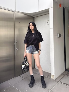 「GYDA（ジェイダ）のアイテム（パンツ）」を使った、maiさん（レディース・167cm）の春コーディネート