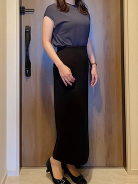 「UNIQLO（ユニクロ）のアイテム（スカート）」を使った、chioriさん（レディース・156cm）の秋コーディネート
