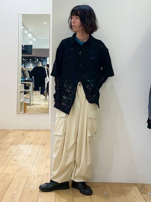 レースフェイクレイヤードロングスリーブシャツ