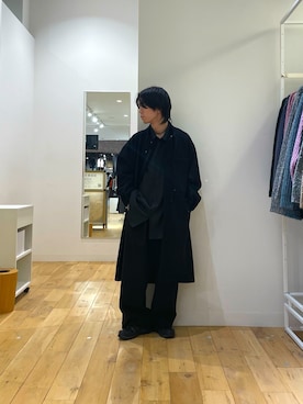 「アイテム（モッズコート）」を使った、にしはらさん（メンズ・169cm・20代）の冬コーディネート