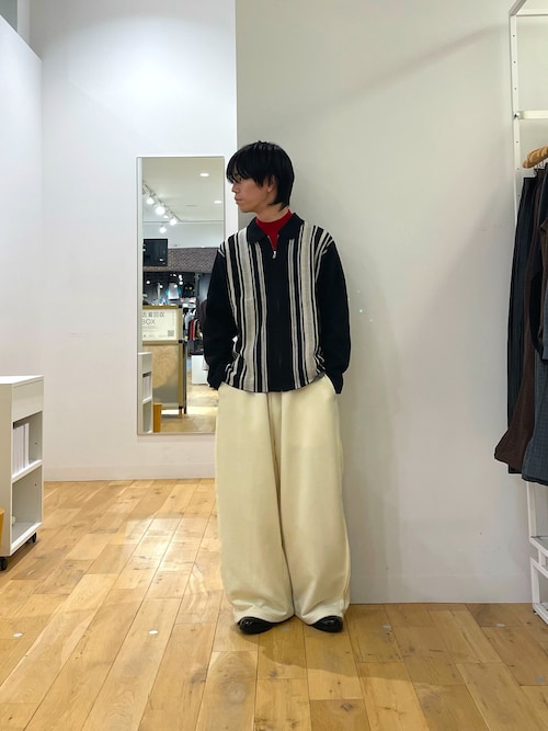 FANTASTICS　ニットシャツ セール】ストライプZIPニットシャツ（ニット/セーター）｜SENSE OF