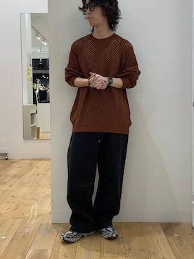 「カーブデニム」｜にしはらさん（メンズ・169cm）の夏コーディネート