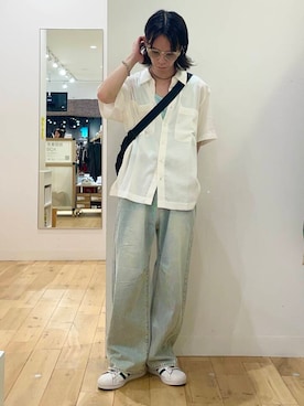 「カラーレンズ」｜にしはらさん（メンズ・169cm）の夏コーディネート
