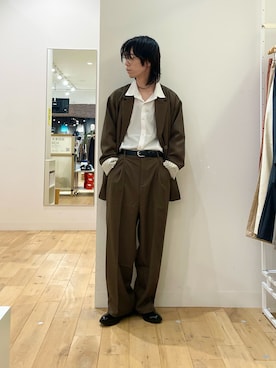 「HARUTA（ハルタ）のHARUTA　プレーンレースアップシューズ（その他シューズ）」を使った、にしはらさん（メンズ・169cm）の秋コーディネート