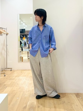 「アイテム（スウェットパンツ）」を使った、にしはらさん（メンズ・169cm・20代）の夏コーディネート