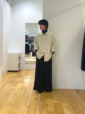 「SENSE OF PLACE by URBAN RESEARCH（センスオブプレイスバイアーバンリサーチ）のアイテム（Tシャツ/カットソー）」を使った、にしはらさん（メンズ・169cm）の秋コーディネート