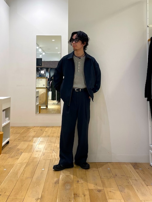 セール】ワッフルヘンリーネックロングTシャツ（Tシャツ/カットソー