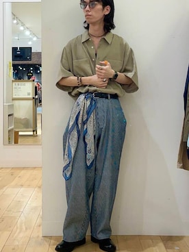 「アイテム（その他シューズ）」を使った、にしはらさん（メンズ・169cm）の夏コーディネート