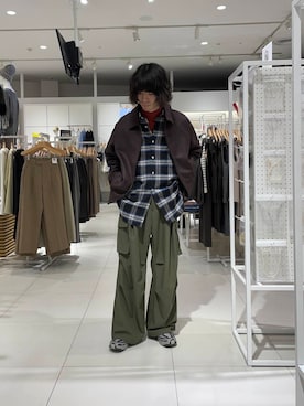 にしはらさん（メンズ・169cm）の冬コーディネート