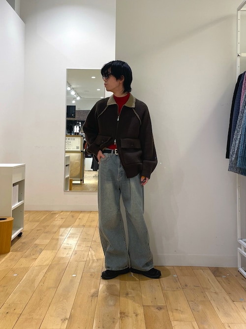 セール】バイカラーニットジップブルゾン（ブルゾン）｜SENSE OF PLACE