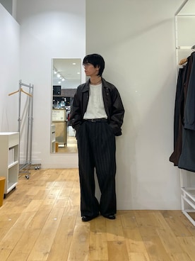 「HARUTA（ハルタ）のHARUTA　プレーンレースアップシューズ（その他シューズ）」を使った、にしはらさん（メンズ・169cm）の秋コーディネート