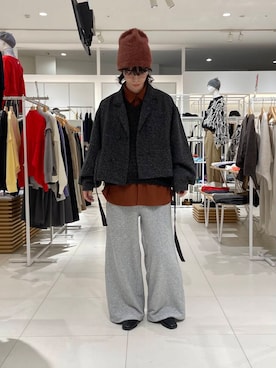 「アイテム（セットアップ）」を使った、にしはらさん（メンズ・169cm）の秋コーディネート