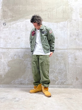 「TOPGUN」｜「アイテム（ジャケット/アウター）」を使った、YOSHIさん（メンズ・173cm）の秋コーディネート