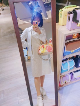 「夏秋ミックス」｜「アイテム（ワンピース/ドレス）」を使った、寶寶鷹さん（レディース・164cm）の秋コーディネート
