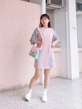 「粉紅色」｜寶寶鷹さん（レディース・164cm）の春コーディネート