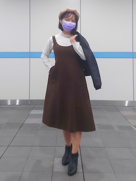 「アイテム（ヘッドフォン/イヤホン、その他）」を使った、寶寶鷹さん（レディース・164cm）の秋コーディネート