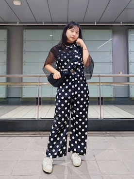 「アイテム（オールインワン・サロペット、その他）」を使った、寶寶鷹さん（レディース・164cm）の秋コーディネート