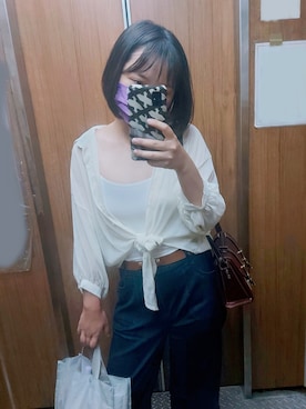 「通勤穿搭」｜「アイテム（その他）」を使った、寶寶鷹さん（レディース・164cm）の秋コーディネート
