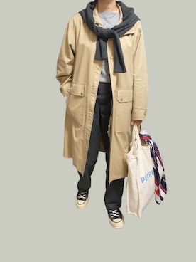 「アイテム（その他アウター）」を使った、mayacoroさん（レディース・163cm）の秋コーディネート