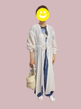 「Simplicite（サンプリシテ）のアイテム（ワンピース/ドレス）」を使った、mayacoroさん（レディース・163cm）の夏コーディネート