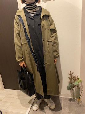「タートルネック」｜「アイテム（シャツワンピース）」を使った、mayacoroさん（レディース・163cm）の冬コーディネート