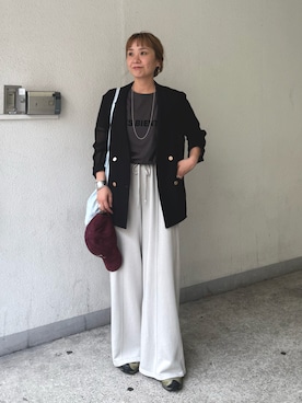 「アイテム（キャップ）」を使った、kobayanさん（レディース・163cm）の秋コーディネート