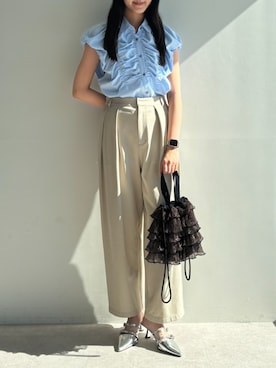 「ELLEgirl（エルガール）のアイテム」を使った、ECスタッフさん（レディース・170cm）の春コーディネート