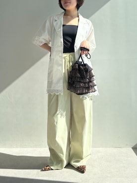 「ELLEgirl（エルガール）のアイテム」を使った、ECスタッフさん（レディース・154cm）の春コーディネート