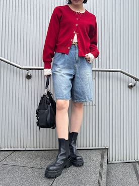 「ELLEgirl（エルガール）のアイテム（ハンドバッグ）」を使った、ECスタッフさん（レディース・161cm）の秋コーディネート