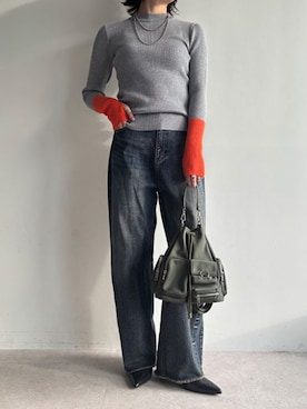 「ELLEgirl（エルガール）のアイテム（ハンドバッグ）」を使った、ECスタッフさん（レディース・161cm）の秋コーディネート