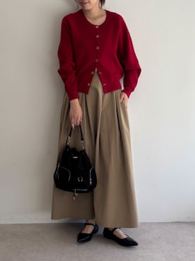 「ELLEgirl（エルガール）のアイテム（ハンドバッグ）」を使った、ECスタッフさん（レディース・169cm）の秋コーディネート