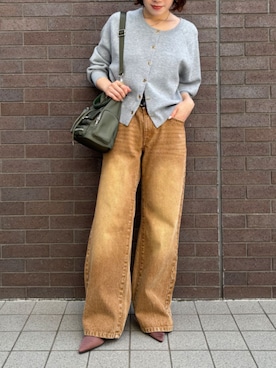 「ELLEgirl（エルガール）のアイテム（ハンドバッグ）」を使った、ECスタッフさん（レディース・154cm）の秋コーディネート