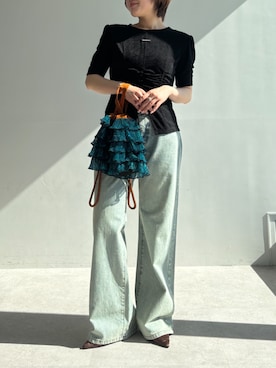 「ELLEgirl（エルガール）のアイテム」を使った、ECスタッフさん（レディース・154cm）の春コーディネート