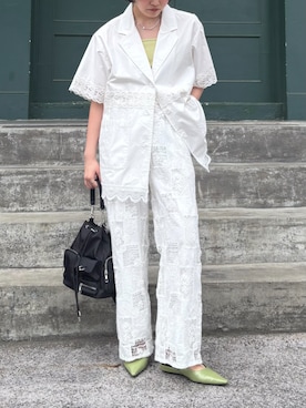 「ELLEgirl（エルガール）のアイテム」を使った、ECスタッフさん（レディース・161cm）の春コーディネート