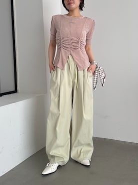 「ELLEgirl（エルガール）のアイテム」を使った、ECスタッフさん（レディース・154cm）の春コーディネート