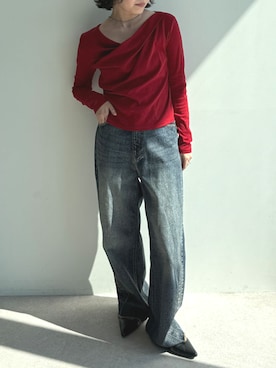 ECスタッフさん（レディース・161cm）の秋コーディネート