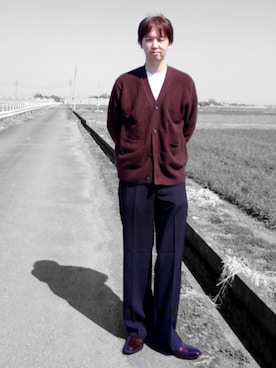 「Clarks（クラークス）のアイテム」を使った、けんさん（メンズ・188cm）の春コーディネート