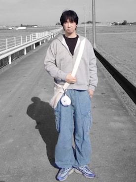 「アイテム（財布/小物）」を使った、けんさん（メンズ・188cm）の秋コーディネート