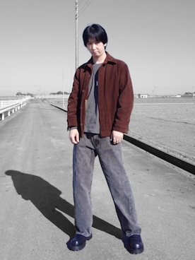 「アイテム（シューズ）」を使った、けんさん（メンズ・188cm）の秋コーディネート