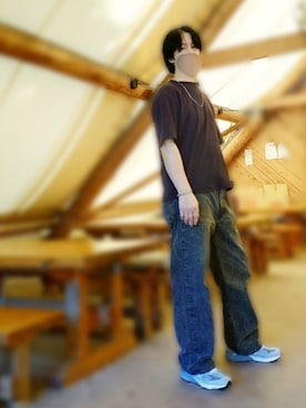 「アイテム（パンツ）」を使った、けんさん（メンズ・188cm）の夏コーディネート