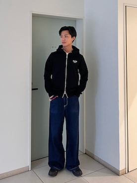 「アイテム（パーカー）」を使った、YUTAKAさん（メンズ・182cm）の秋コーディネート