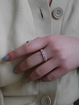 「TEN.（テン）のアイテム（リング）」を使った、manaさん（レディース・158cm）の春コーディネート