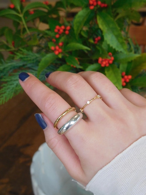 TEN. 指輪 リング SILVER925 18KGP クロスリング レディース メンズ