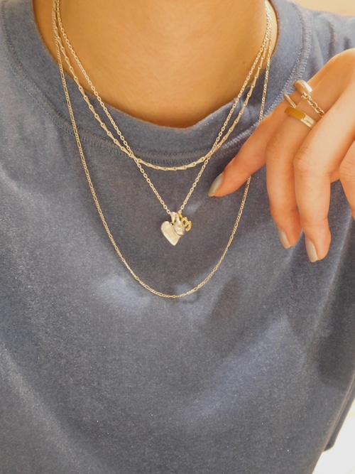 未使用品◇TEN. テン◇ハートシルフィウムネックレス GD◇巾着袋付 ハートシルフィウムネックレス GD