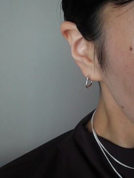「TEN.（テン）のSILVER925 ペアーピアス（ピアス（両耳用）、シルバー系）」を使った、manaさん（レディース・158cm）の夏コーディネート