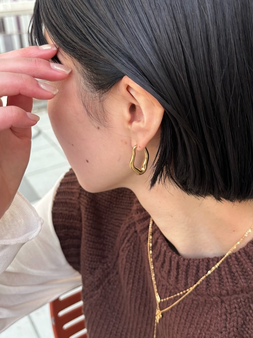 TEN. ピアス 18KGP ベールピアス レディース メンズ : ZOZOTOWN Yahoo